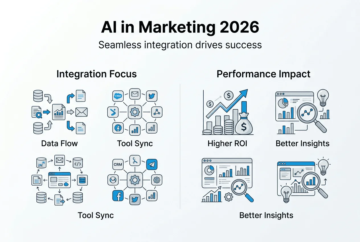 Infographic showing AI integration and impacts