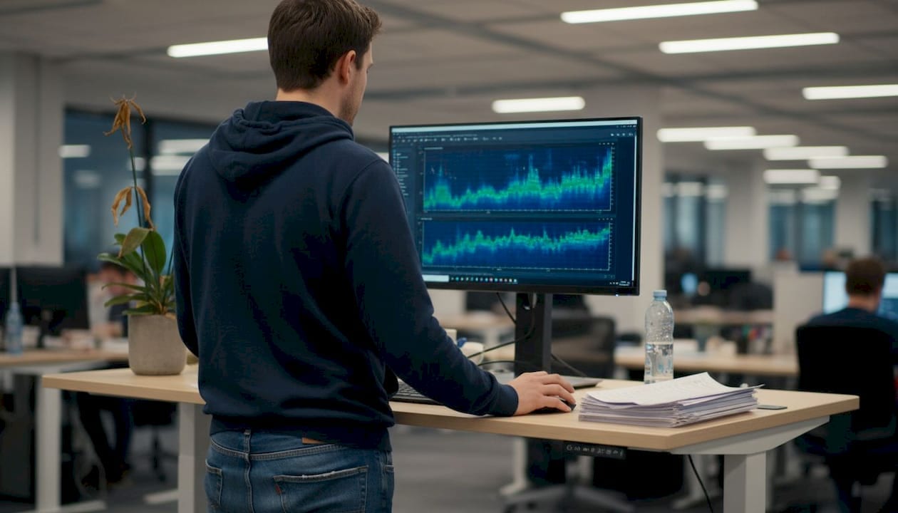Analyst assessing search intent heatmap